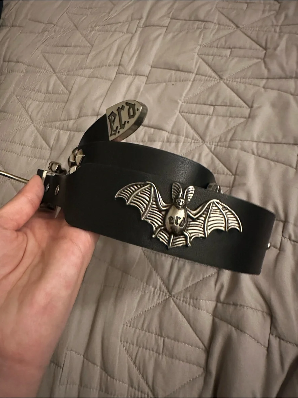 Black Studded Belt Bat